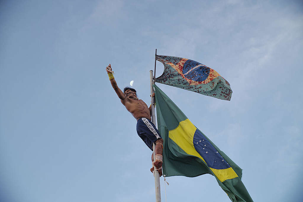 Free Land Camp 2022 - March for Democracy in Brasilia. © Tuane Fernandes / Greenpeace