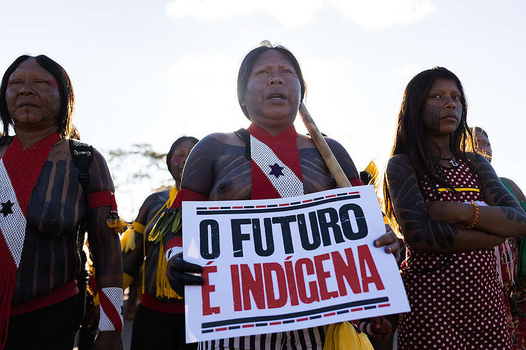 Free Land Camp 2023, in Brasilia, Brazil. © Tuane Fernandes / Greenpeace