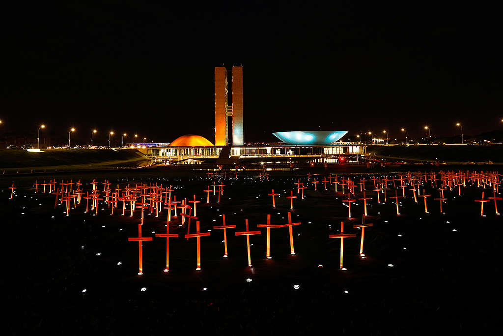 Protest Against Violence in the Field in Brazil. © Adriano Machado / Greenpeace