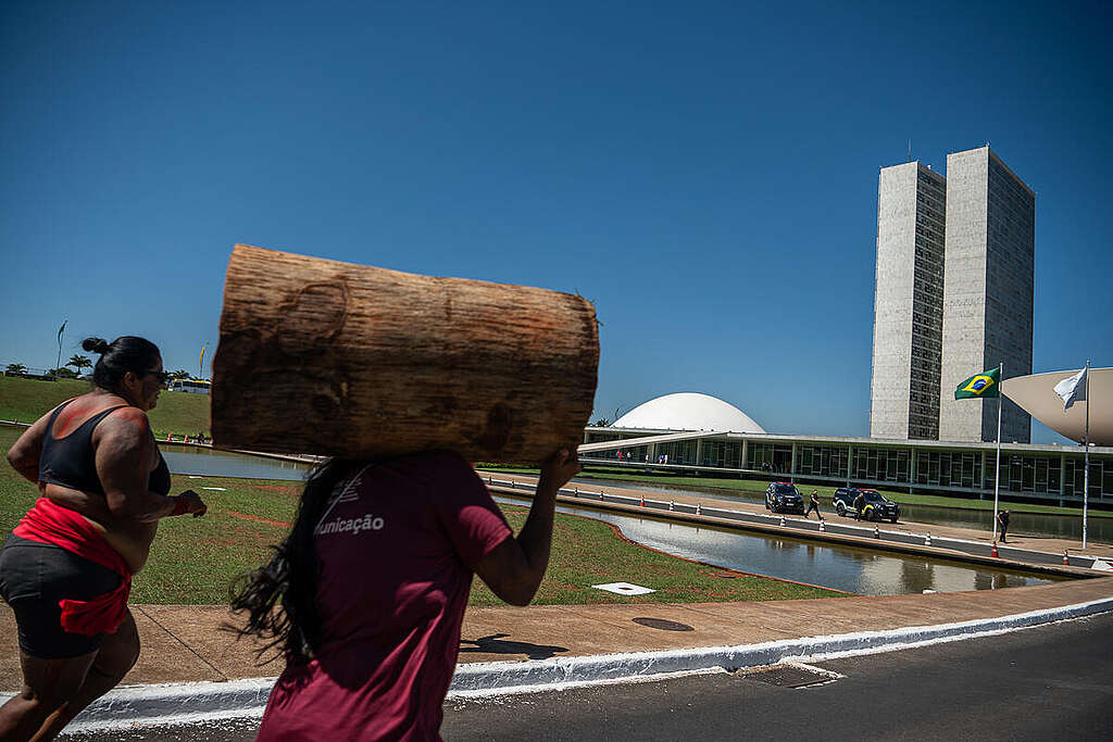 III March of Indigenous Women, in Brasilia, Brazil. © Edgar Kanaykõ / Greenpeace