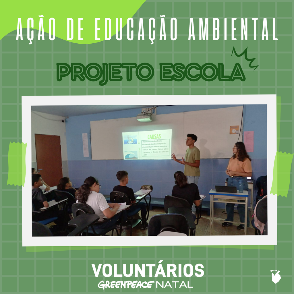 Fotografia de voluntariado de Natal em ação do Projeto Escola Fotografia de voluntariado de Natal em ação do Projeto Escola