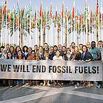 Delegação do Greenpeace na COP28 em Dubai, nos Emirados Árabes Unidos.