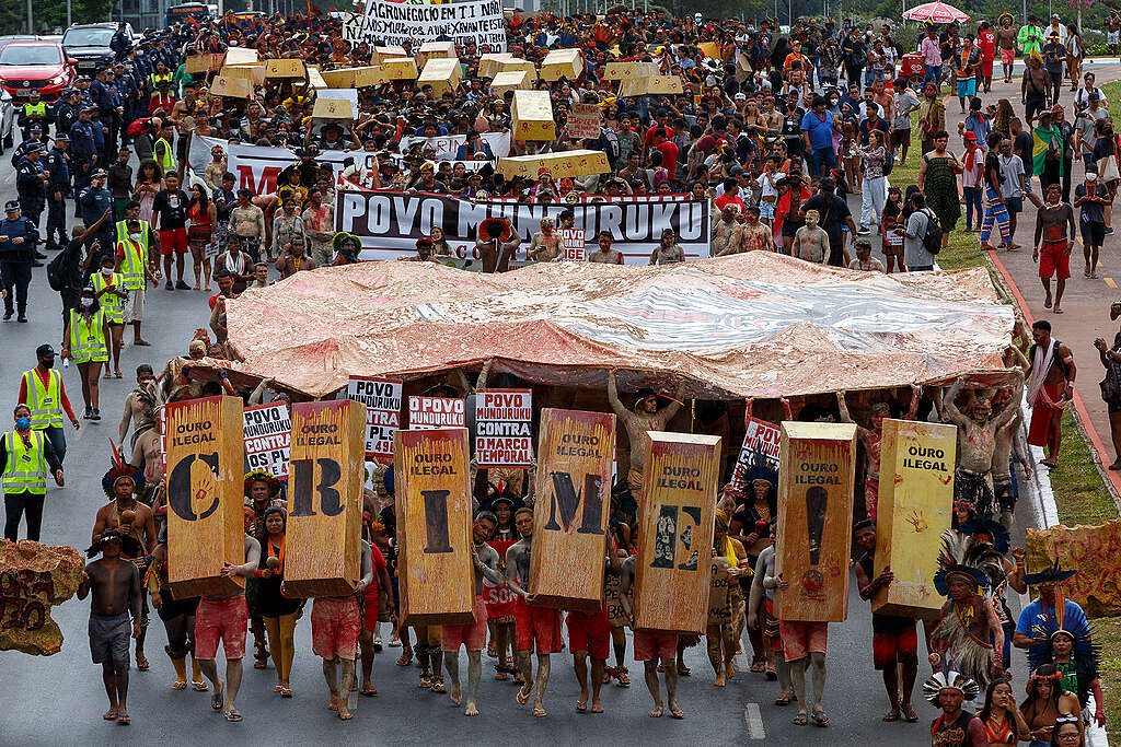 Protest Against Illegal Mining in Indigenous Lands in BrazilProtesto Contra Garimpo Ilegal em Terras Indígenas, em Brasília