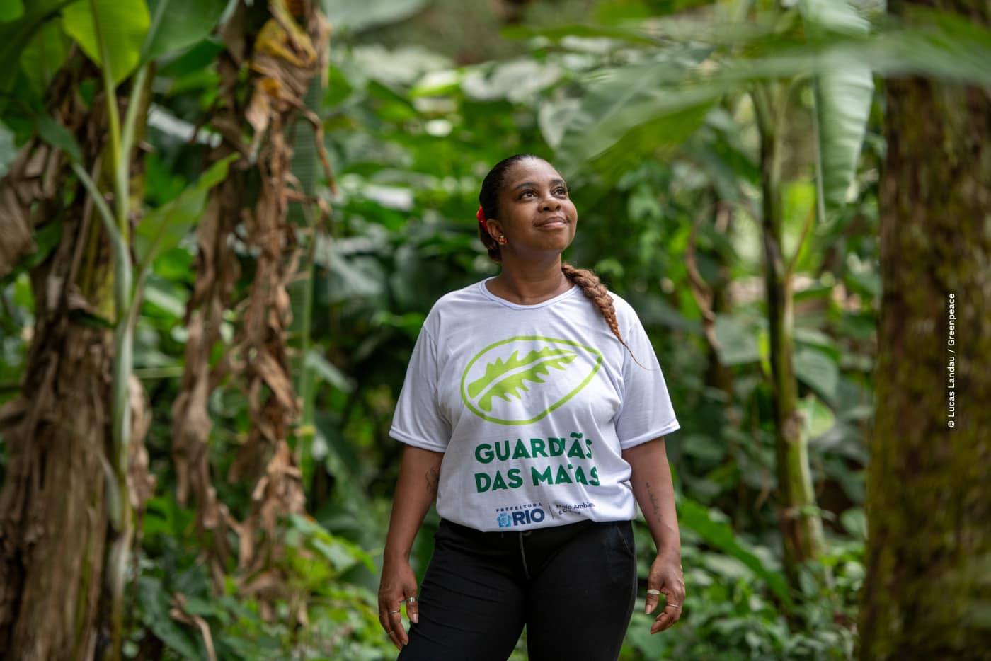 GP0SU7BZE - © Teia Documenta Greenpeace In the bicentennial Horto Community in Rio de Janeiro, the unity of its residents transformed decades of resistance into achievements in rights and care for their territory. Surrounded by the Atlantic Forest and crossed by the Rio dos Macacos, the community secured regular waste collection, access to basic sanitation, and the de-pollution of the river—despite facing decades of eviction threats, especially after the arrival of high-income residents. The actions led by the Horto Natureza project, founded by local resident Roberto Fonseca, include collective cleanups, tree planting, and environmental education. These efforts show how valuing local knowledge and the community’s mobilization capacity are essential paths toward climate adaptation.
The ongoing river cleaning and proper waste management—carried out in partnership with public authorities—are the result of a long process of community organizing that secured fundamental rights. These efforts help prevent flooding and water-related damage, while also ensuring a better quality of life. Horto’s example reaffirms that climate justice goes beyond environmental concerns: it is about guaranteeing basic rights and uplifting local solutions that combine environmental stewardship, dignity, and the right of communities to remain where they live.
Na bicentenária Comunidade do Horto, no Rio de Janeiro, a união dos moradores transformou décadas de resistência em conquistas de direitos e cuidados com o território. Cercada pela Mata Atlântica e atravessada pelo Rio dos Macacos, a comunidade garantiu coleta regular de lixo, acesso ao saneamento básico e a despoluição do rio, enfrentando por décadas ameaças de remoção, especialmente após a chegada de moradores de alto poder aquisitivo. As ações lideradas pelo projeto Horto Natureza, fundado por Roberto Fonseca, morador da comunidade, incluem mutirões de limpeza, plantio de mudas e atividades de educação ambiental, e demonstram como a valorização