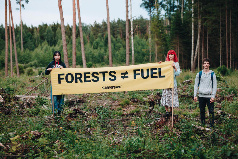 Акция срещу обезлесяването в Естония