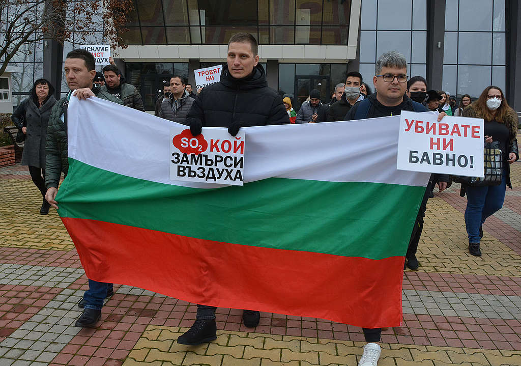 Димитровградчани в битката им за чист въздух и чиста околна среда. © Ники Матанов
