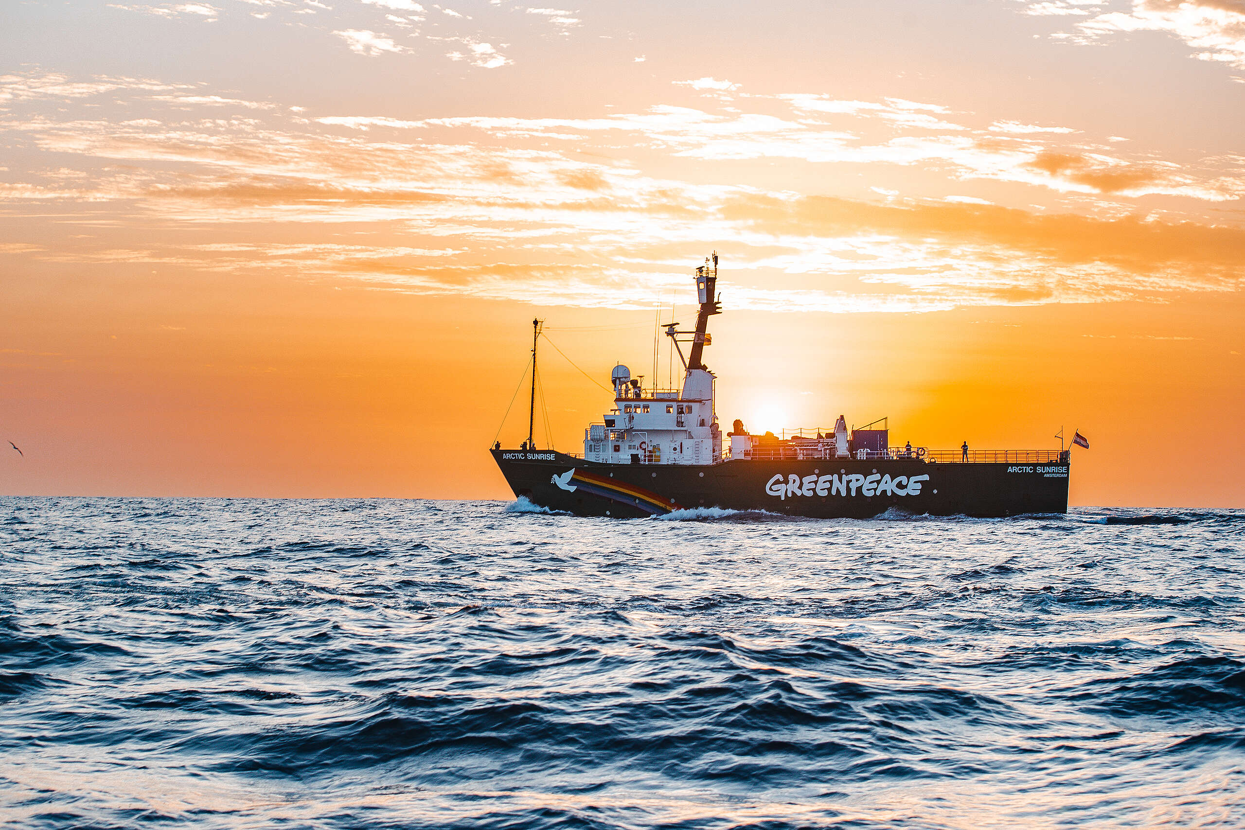Arctic Sunrise наближава варненския бряг с посланието „Живо Черно море без нефт и газ“