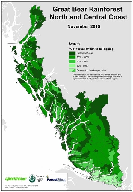 Map of the Great Bear Rainforest Map of the Great Bear Rainforest