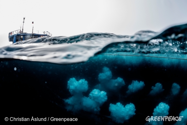 Seismic blasting under water or ship