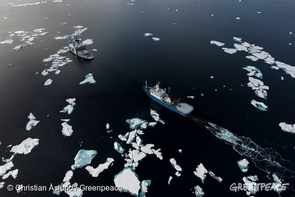 Arial shot of seismic blasting