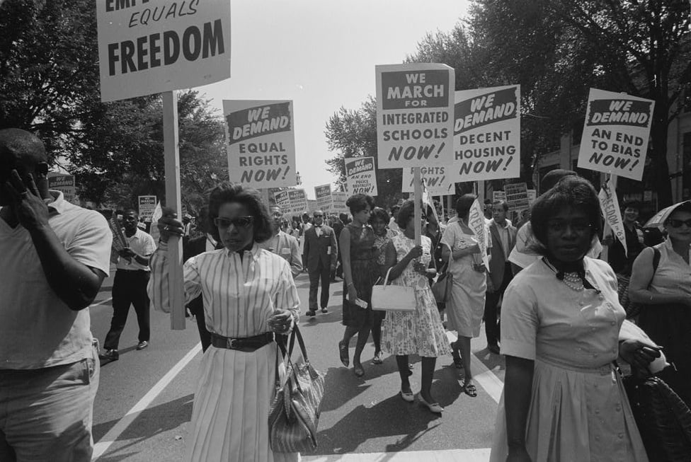 Civil rights march on Washington, D.C. schools
