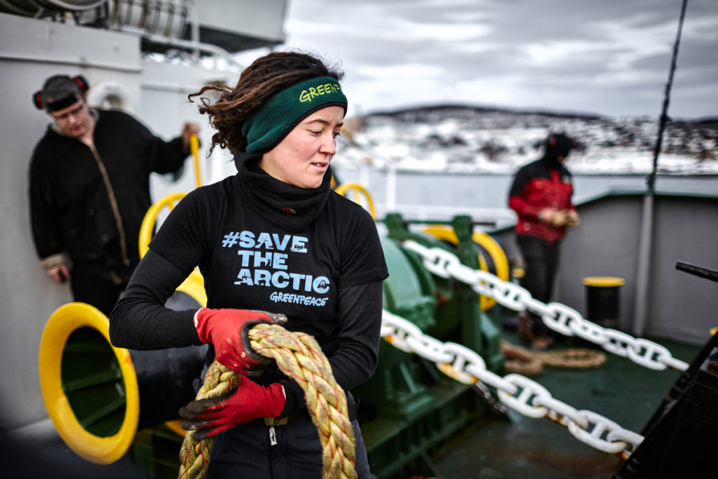 Crew Members on MY Arctic Sunrise in the Arctic