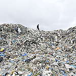 UK Plastic Waste near Wespack Recycling Factory, Malaysia.