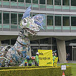 Greenpeace activists ship plastic monster back to Nestlé