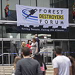Greenpeace protest disrupts meeting of CEOs linked to deforestation and climate change