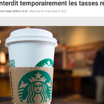 Starbucks devrait investir dans un avenir sans plastique plutôt que d’interdire les tasses réutilisables