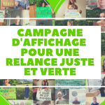 campagne d'affichage pour une relance juste et verte