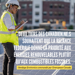 sondage envrionnics relance juste greenpeace canada