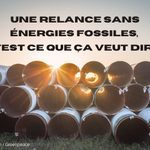 Qu’est ce que cela signifie un plan de relance sans énergies fossiles?