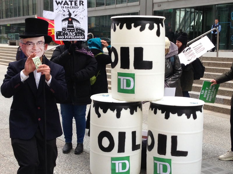 DumpKM Protest against TD Bank and Kinder Morgan Pipeline in Toronto DumpKM Protest against TD Bank and Kinder Morgan Pipeline in Toronto