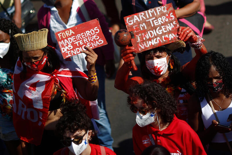 Indigenous People Manifest in Brasília, Brazil in June Indigenous People Manifest in Brasília, Brazil in June