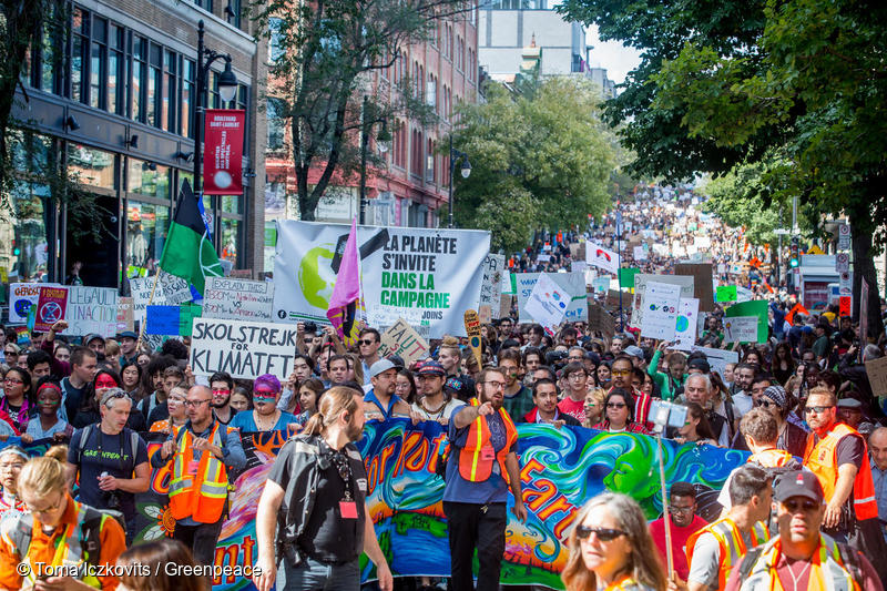 Le jour de la Grève mondiale pour le climat en 2019, un demi-million de personnes ont défilé à Montréal