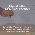 La coalition Vire au vert réitère ses attentes en matière d’environnement pour les élections provinciales ￼