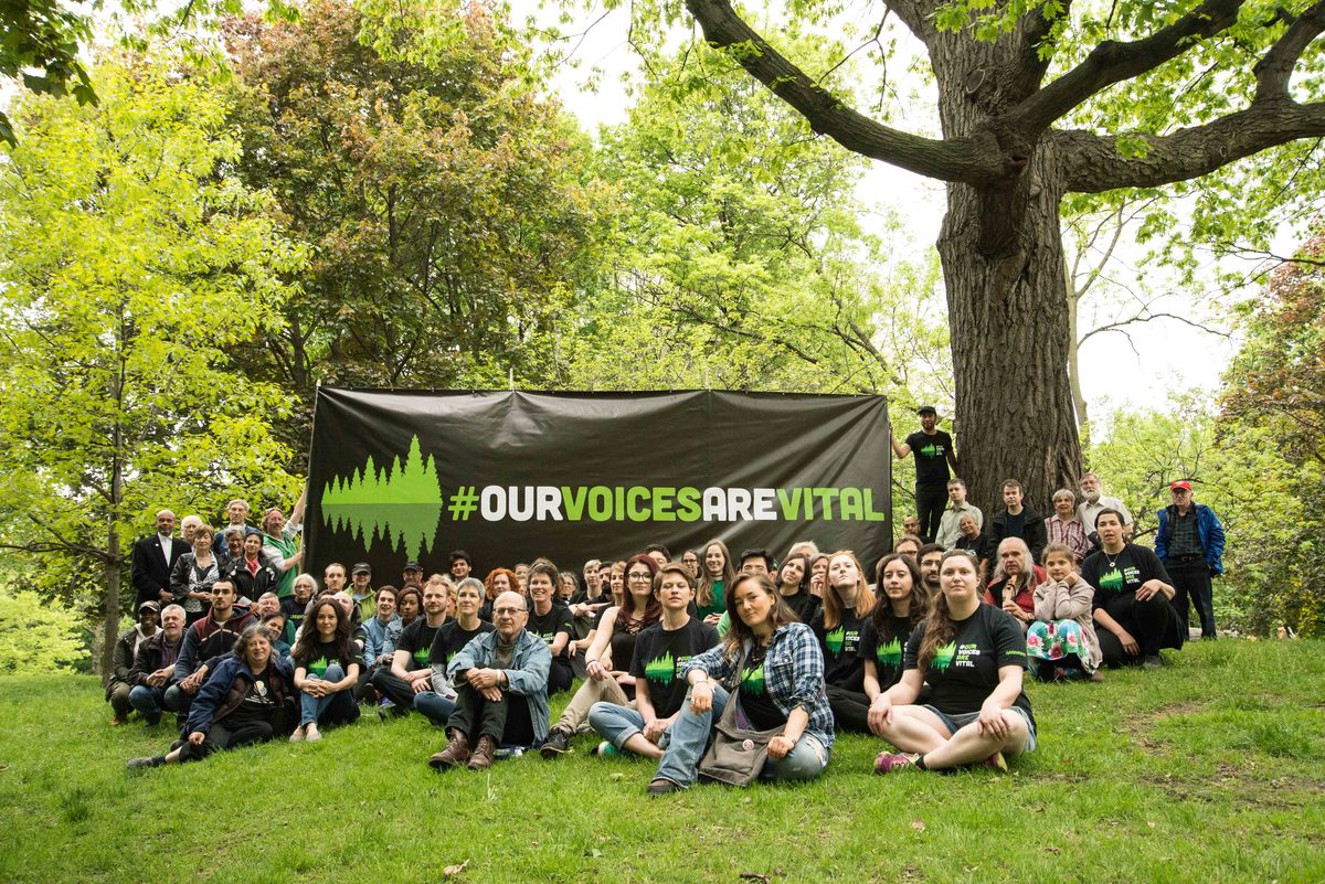 Our Voices Are Vital Solidarity Photo in Toronto w/ Bunny McDiarmid & Shane Moffatt.