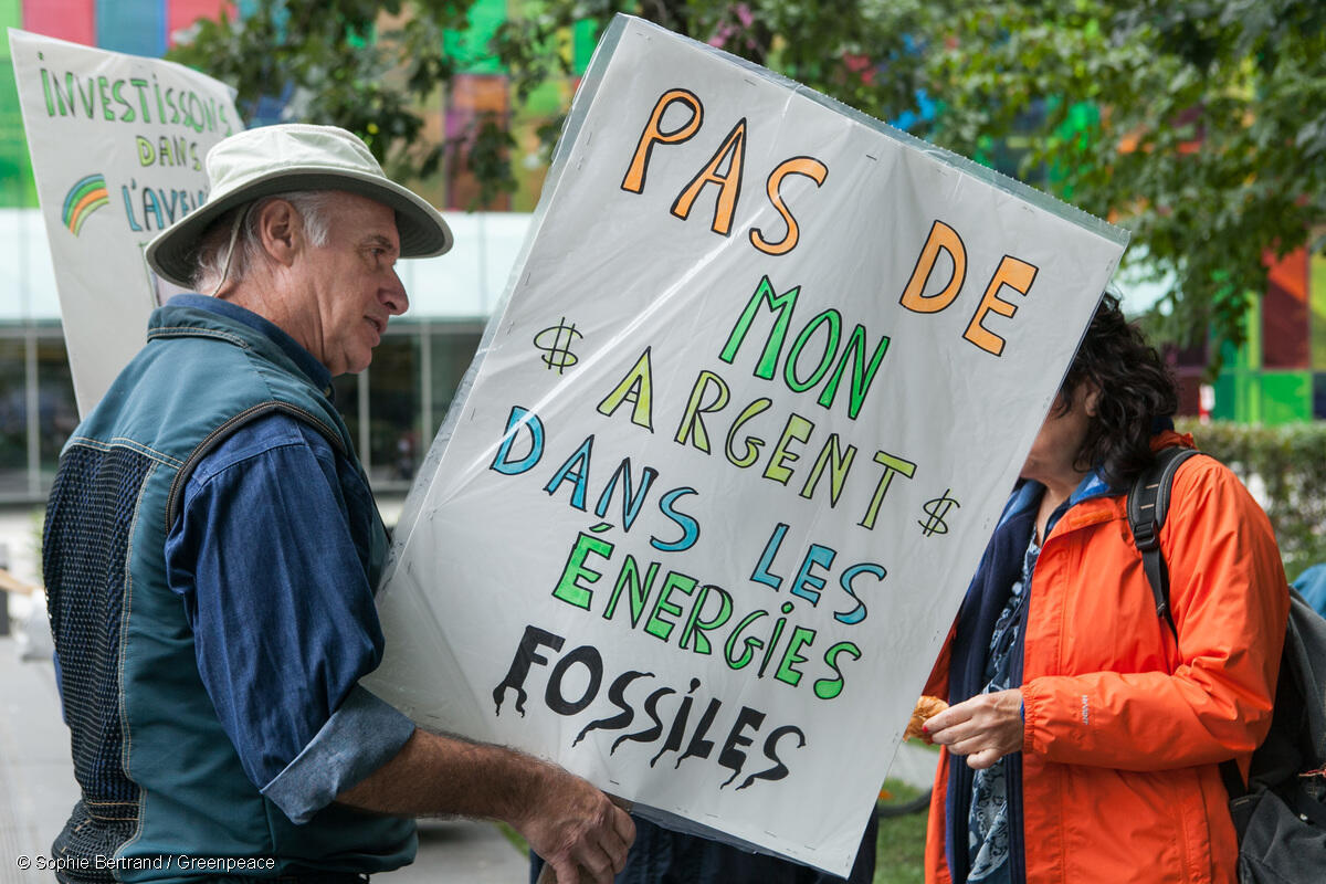 Pas de mon argent dans les energies fossiles