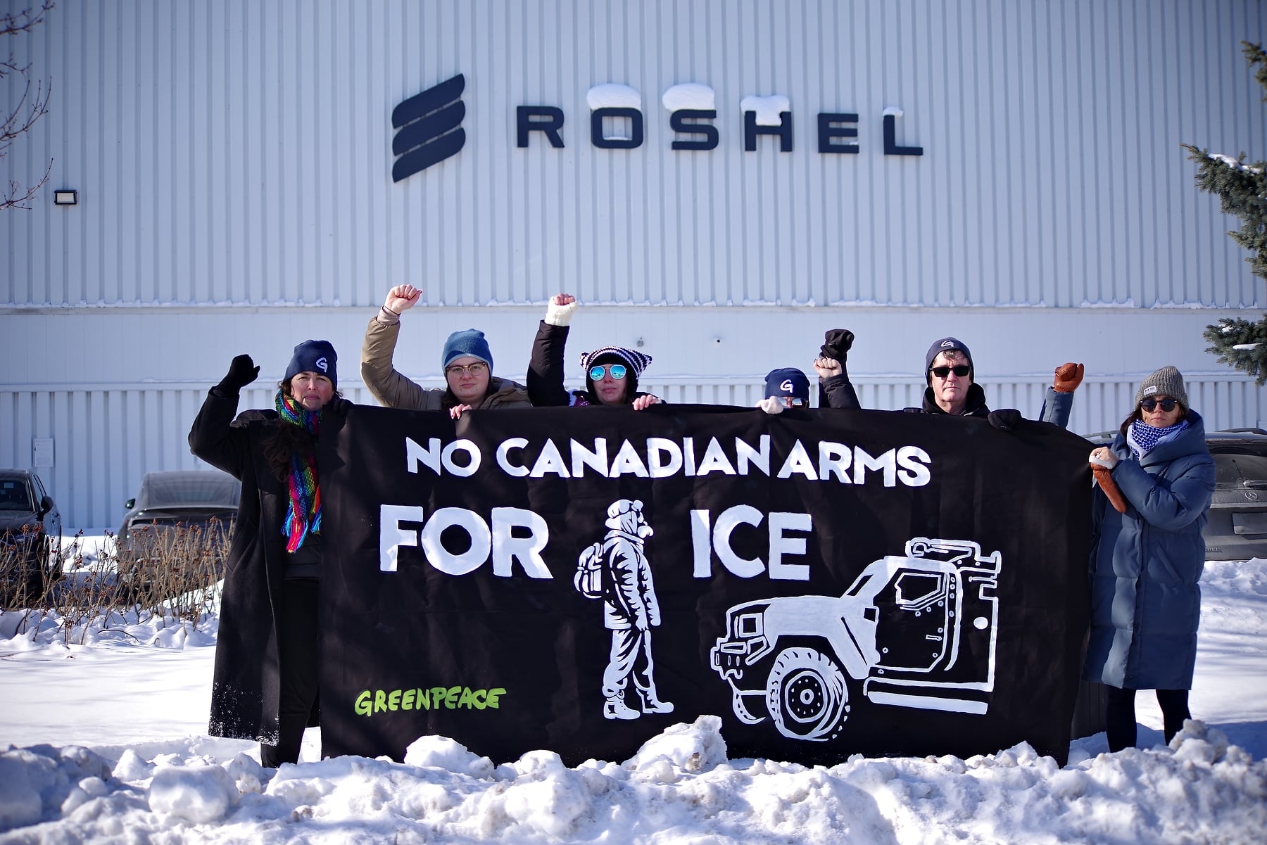 Greenpeace réclame la fin de l&rsquo;exportation de véhicules blindés vers l&rsquo;ICE