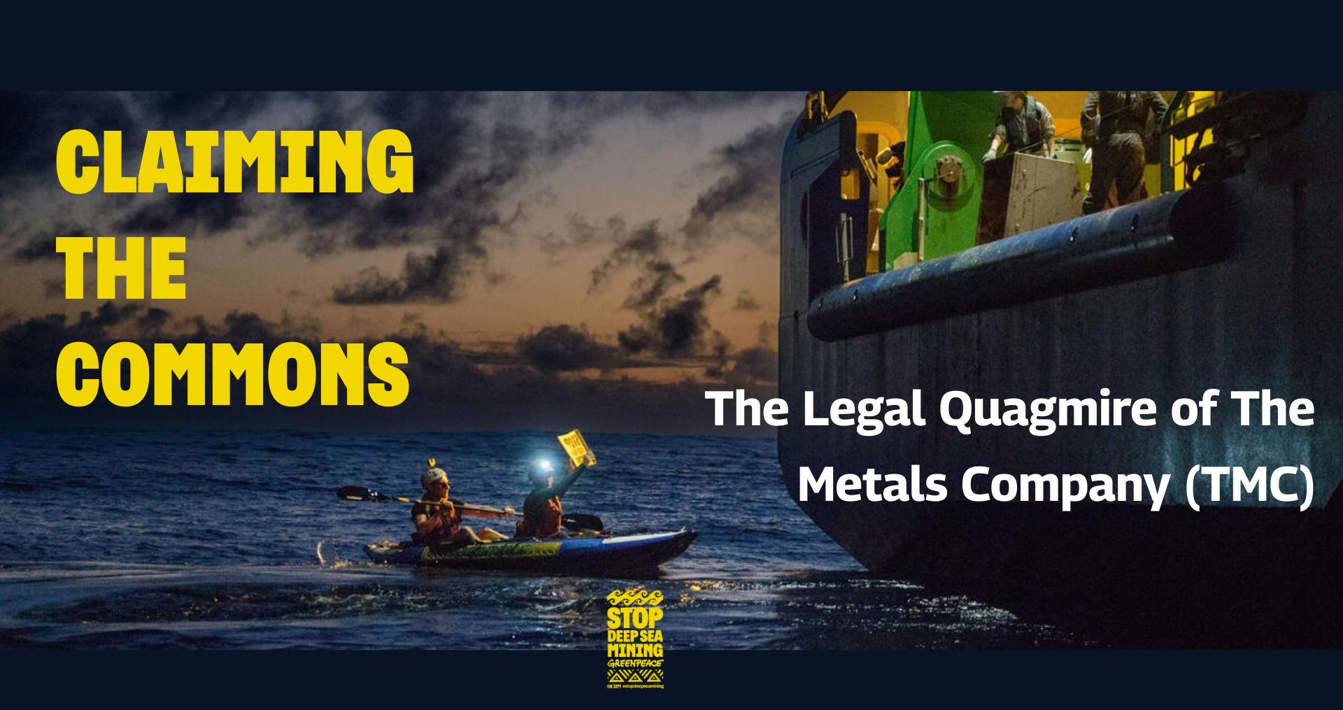 Report: Claiming the Commons: The Legal Quagmire of The Metals Company (TMC)