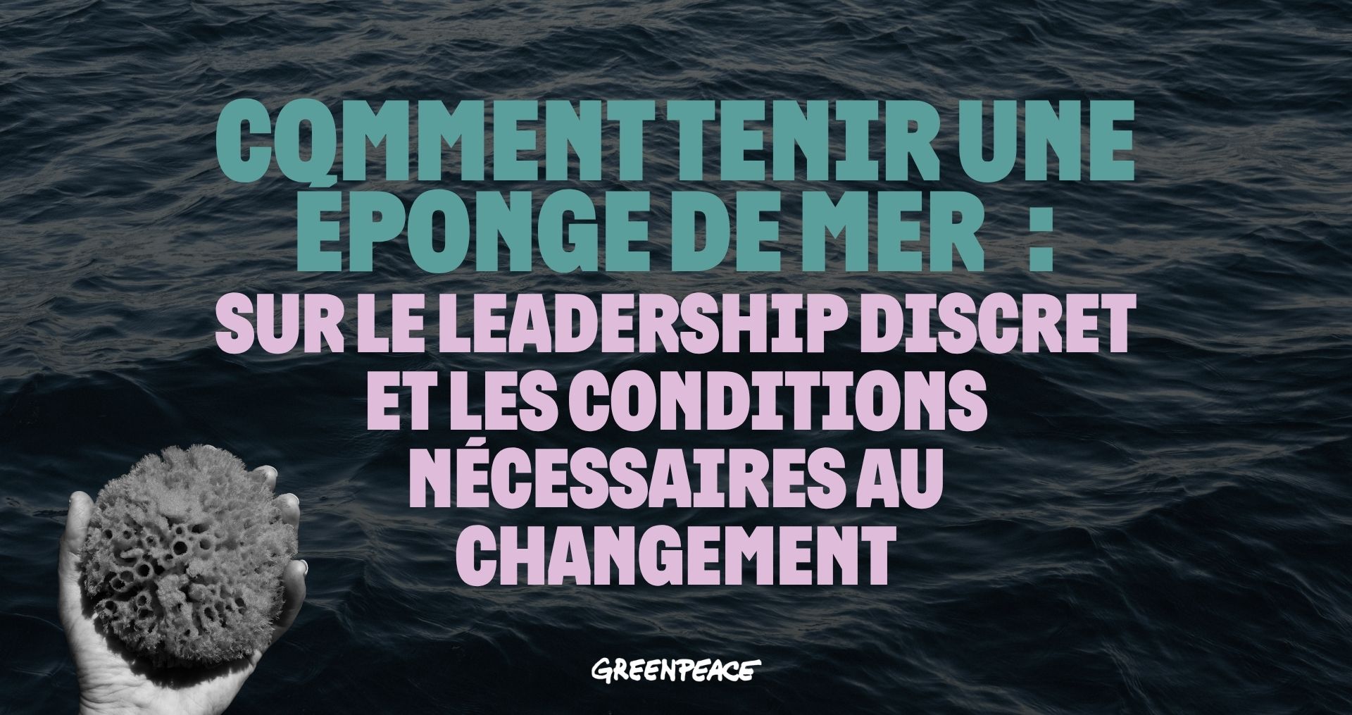 Comment tenir une éponge de mer : Sur le leadership discret et les conditions nécessaires au changement