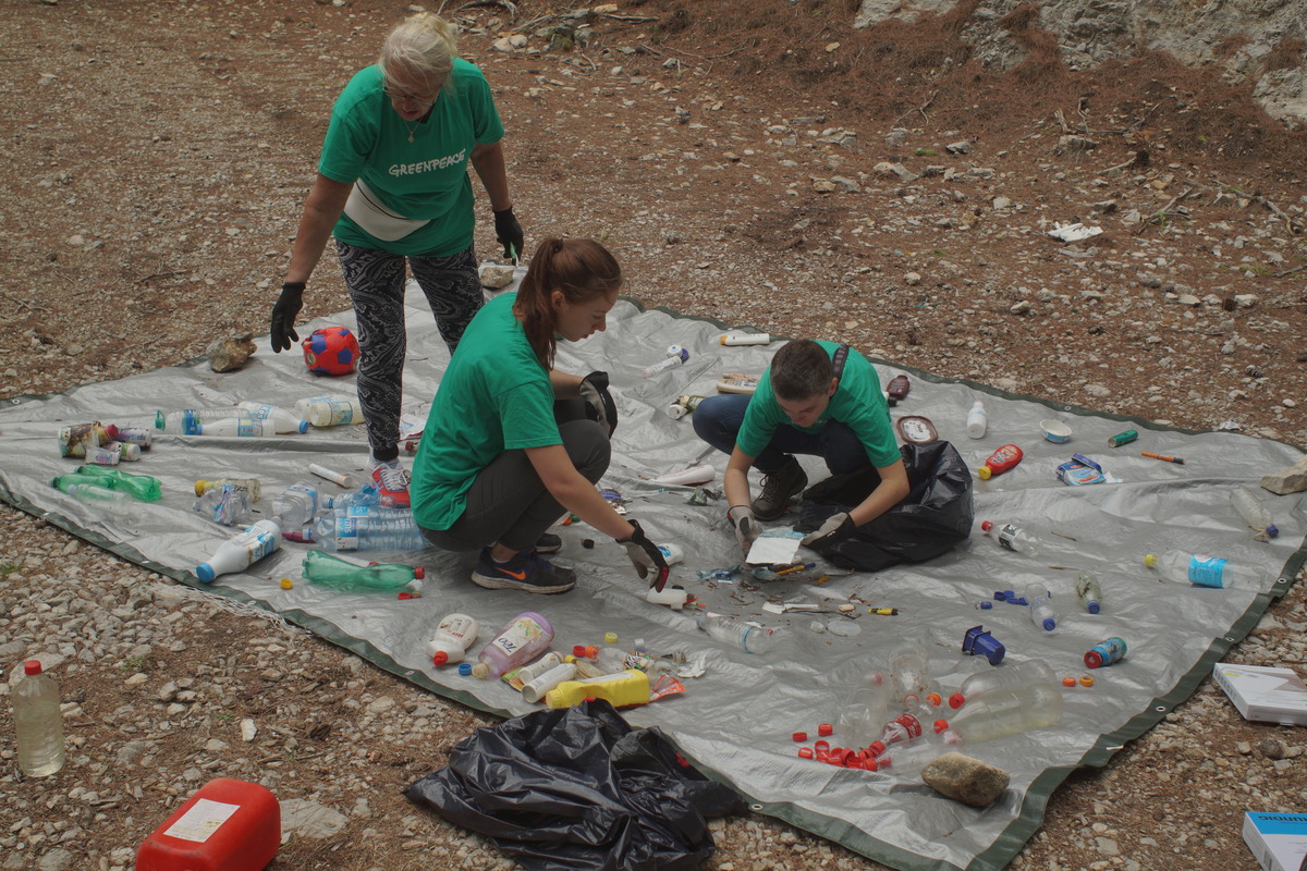 Plastic Rubbish Collected on the Island Mljet in Croatia. © Hrvoje Šimic / Greenpeace