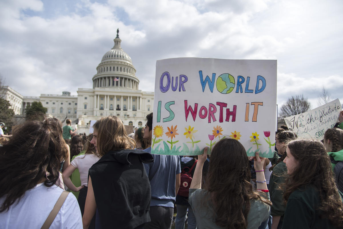 Fridays for Future Student Demonstration in Washington DC. © Livia Ferguson / Greenpeace