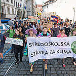 Fridays for Future Student Demonstration in Prague. © Petr Zewlakk Vrabec / Greenpeace