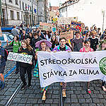 Fridays for Future Student Demonstration in Prague. © Petr Zewlakk Vrabec / Greenpeace