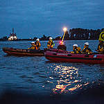 Protest against Ship with Soya Feed in Brake, Germany. © Maria Feck / Greenpeace