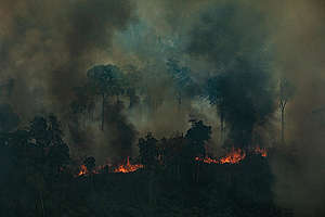 Forest Fires in Candeiras do Jamari, Amazon - Second Overflight (2019). © Victor Moriyama / Greenpeace