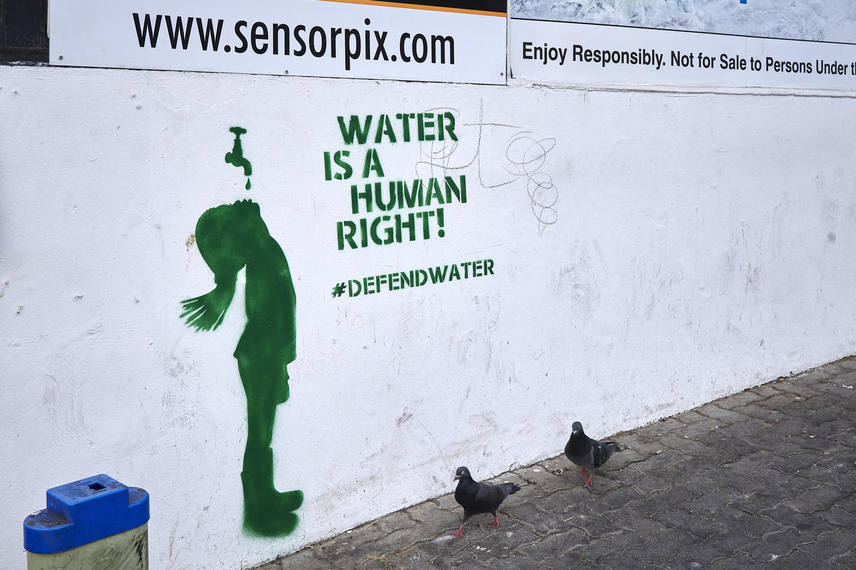 Greenpeace Africa Defend Water Campaign in Johannesburg. © Greenpeace / Victor Sguassero