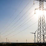 Wind Turbines and Electric Wires. © Greenpeace / Daniel Beltrá