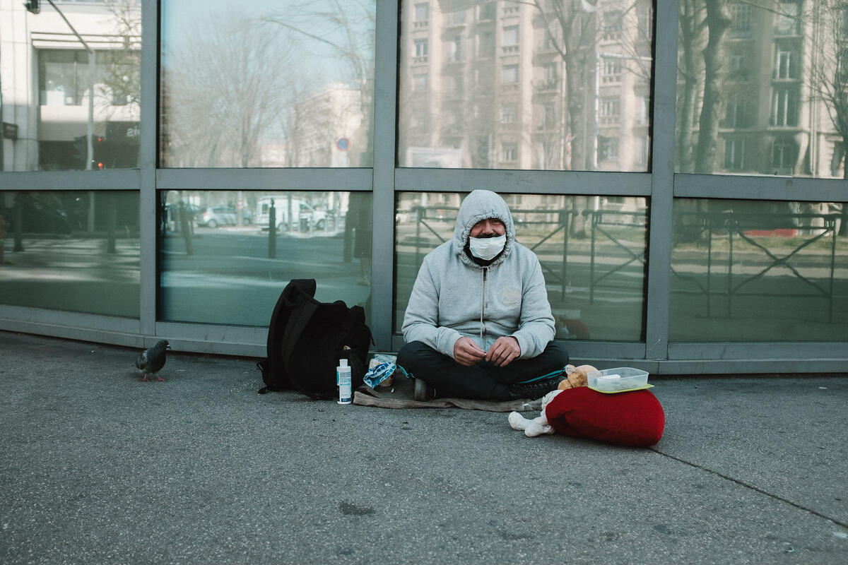 Homeless in Marseille during the Corona Virus Shutdown. © Theo Giacometti /  / Greenpeace