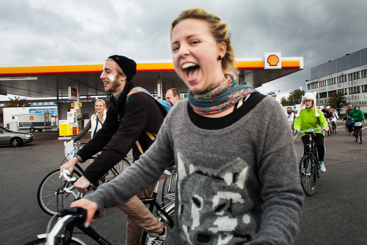 Save the Arctic Ice Ride in Copenhagen. © Lars Bertelsen