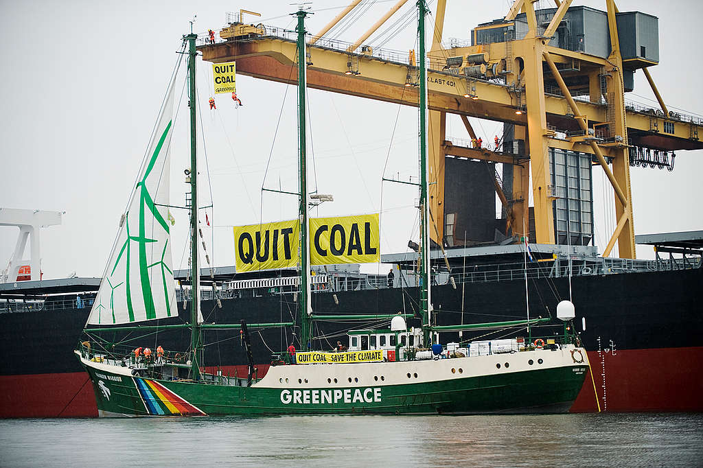 Climate Action at Coal Terminal in Denmark. © Christian Åslund