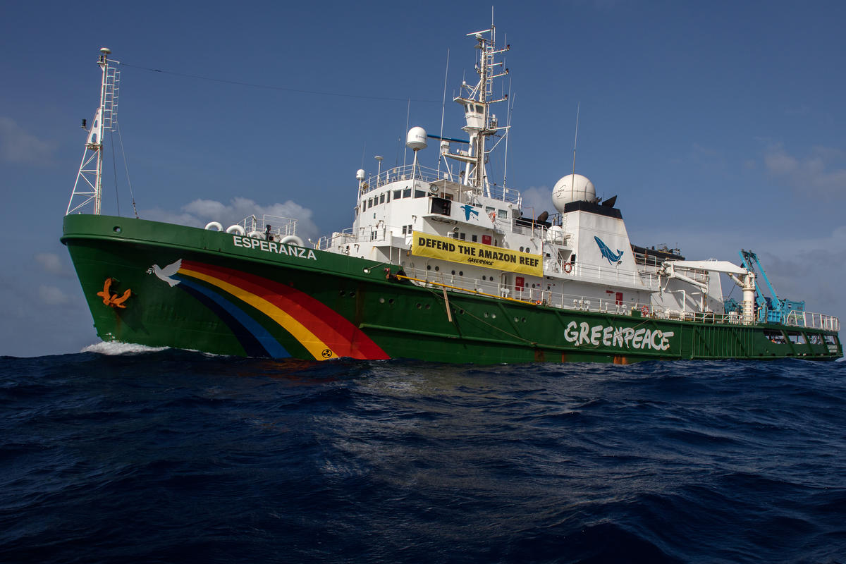 Esperanza during Amazon Reef Expedition in Brazil. © Marizilda Cruppe