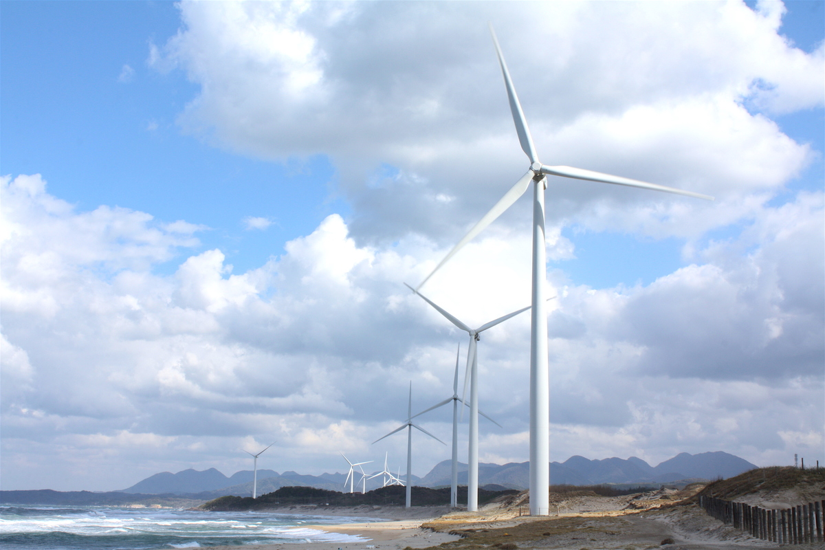 11 Windmills along Shimane Coastline in Japan. © Masaki Takahashi
