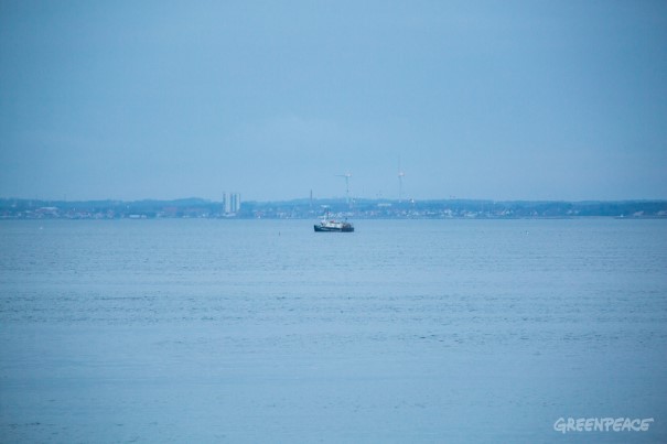 Fartøj H214 på havet i Øresund Fartøj H214 på havet i Øresund