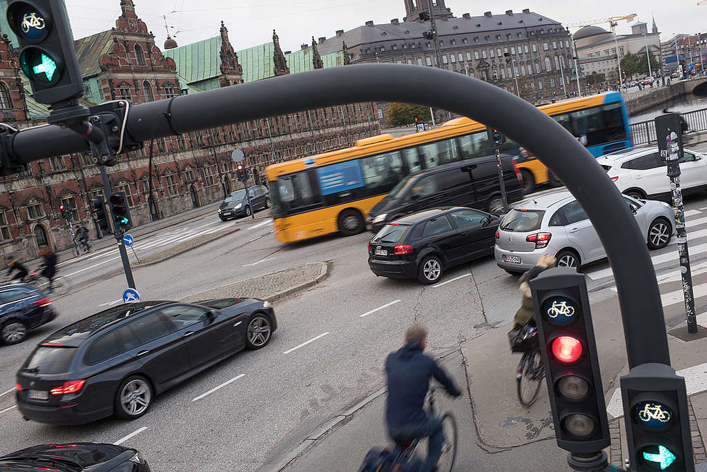 Cyclists on Street in Copenhagen. © Chris Grodotzki