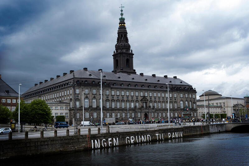 Klimaprotest ved Christiansborg