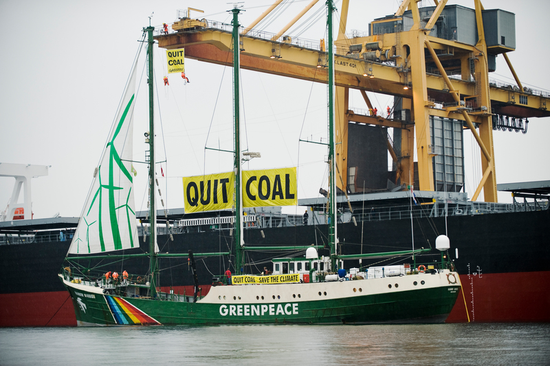 Rainbow Warrior, aktion mod kulkraftværk Rainbow Warrior, aktion mod kulkraftværk