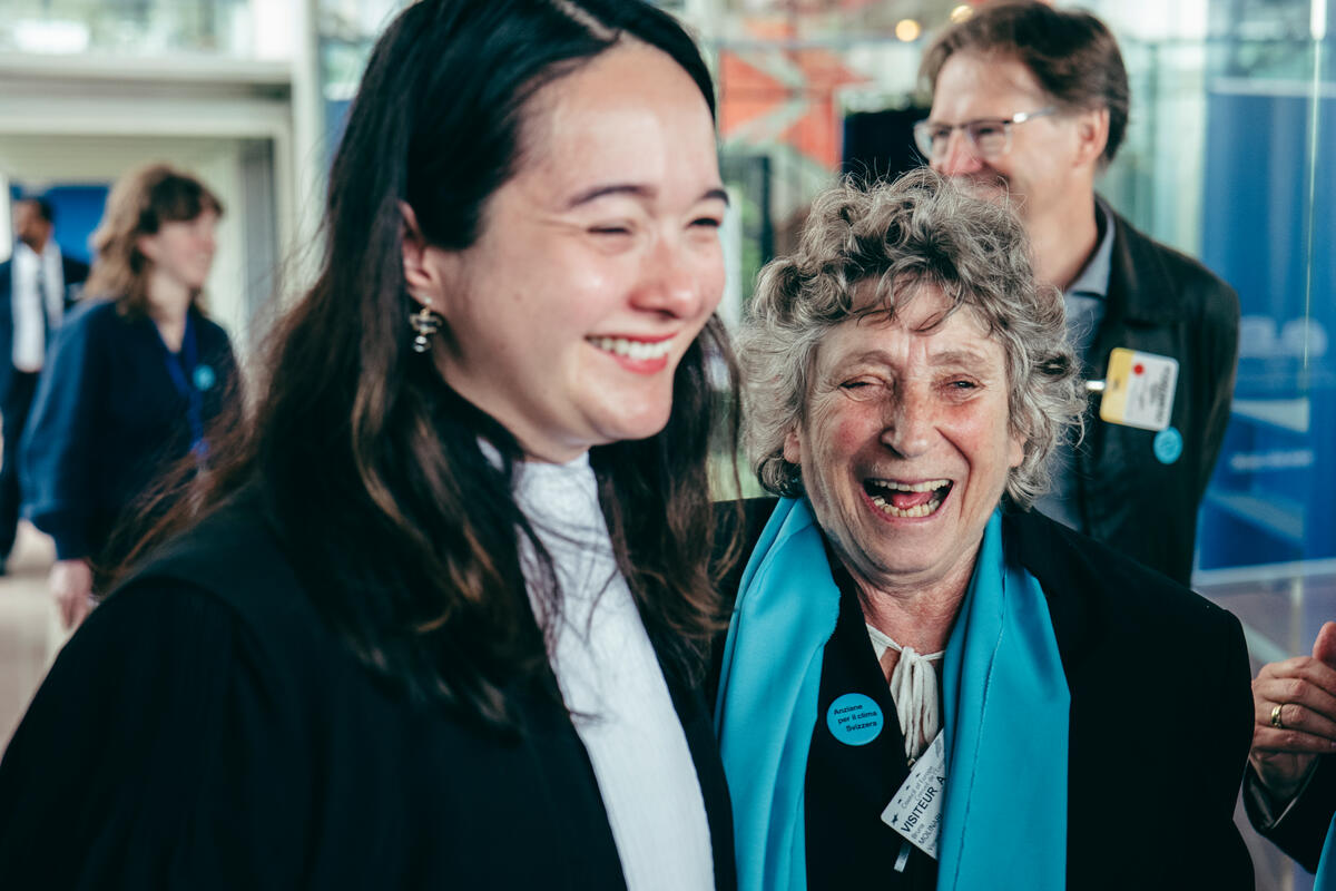 Swiss Senior Women for Climate Protection Verdict at ECHR. © Shervine Nafissi / Greenpeace
